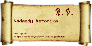 Nádasdy Veronika névjegykártya