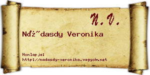 Nádasdy Veronika névjegykártya