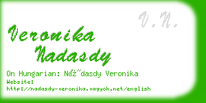 veronika nadasdy business card